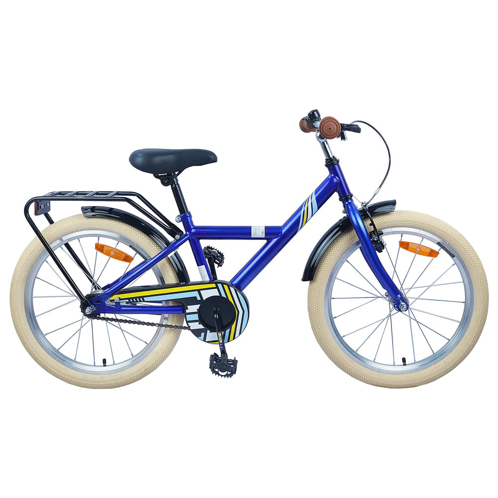 Vidaxl kinderfiets 20 inch voor 6-11 jaar oud donkerblauw