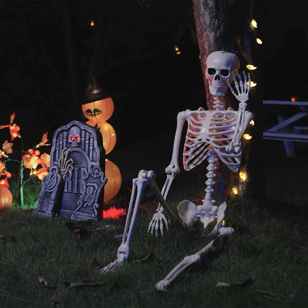 Vidaxl halloween skelet 2 pcs wit 85 cm pvc