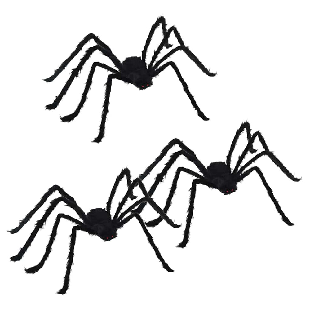 Vidaxl halloween spin decoratie 3 pcs zwart 150 cm polyester en staal