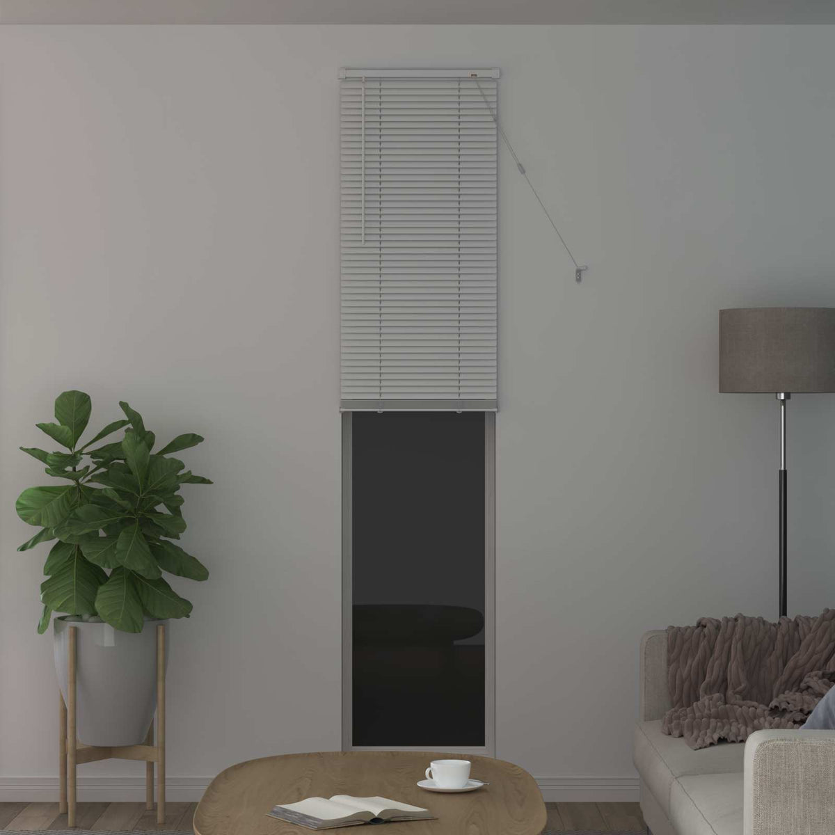 Vidaxl venetiaanse jaloezie wit 213 x 60 cm 25 mm pvc