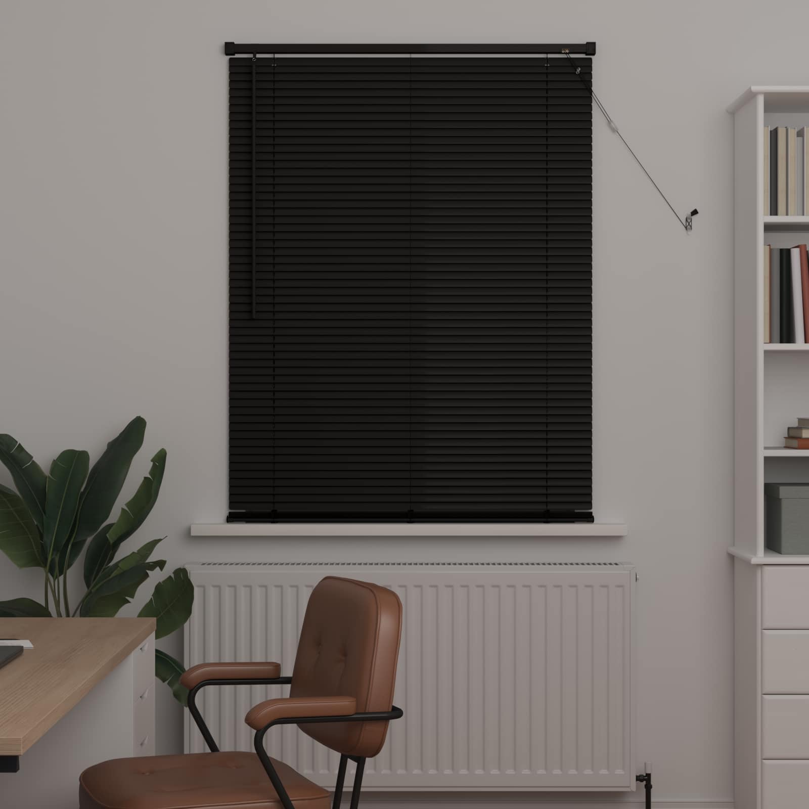 Vidaxl venetiaanse blind verstelbaar zwart 150 x 80 cm pvc