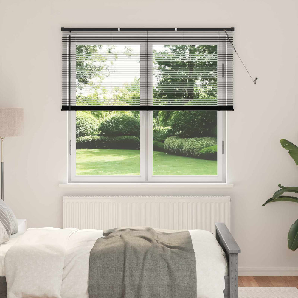 Vidaxl venetiaanse blind verstelbaar zwart 150 x 130 cm pvc