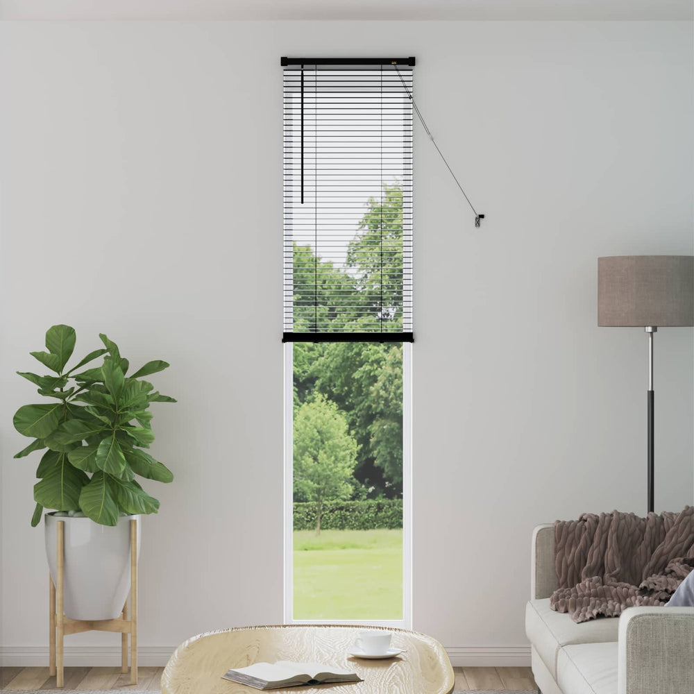 Vidaxl venetiaanse blind verstelbaar zwart 213 x 40 cm pvc