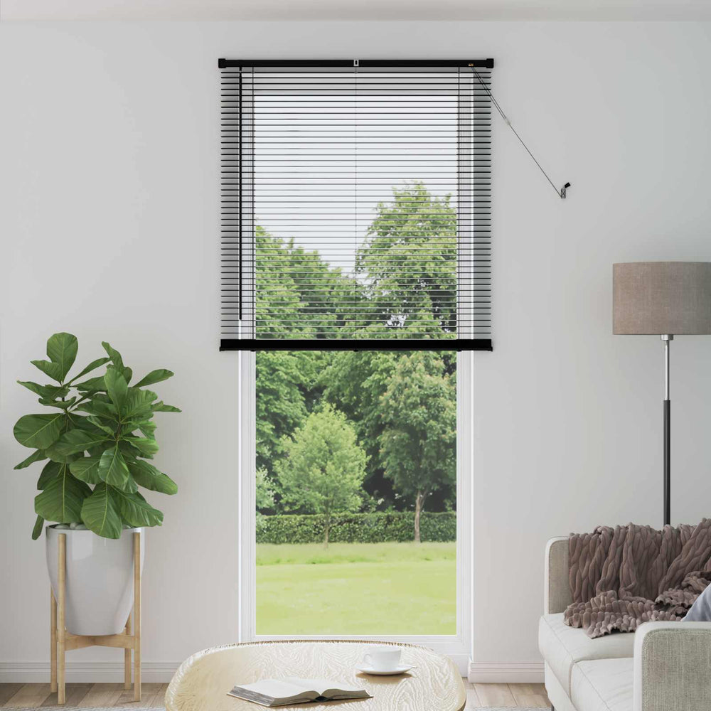 Vidaxl venetiaanse blind verstelbaar zwart 213 x 80 cm pvc