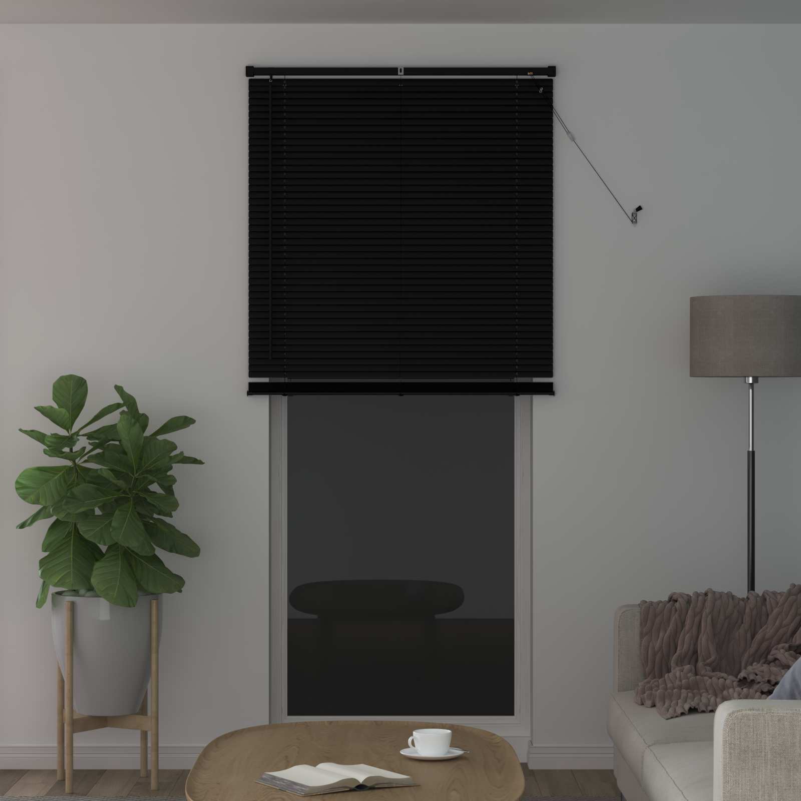 Vidaxl venetiaanse blind verstelbaar zwart 213 x 90 cm pvc