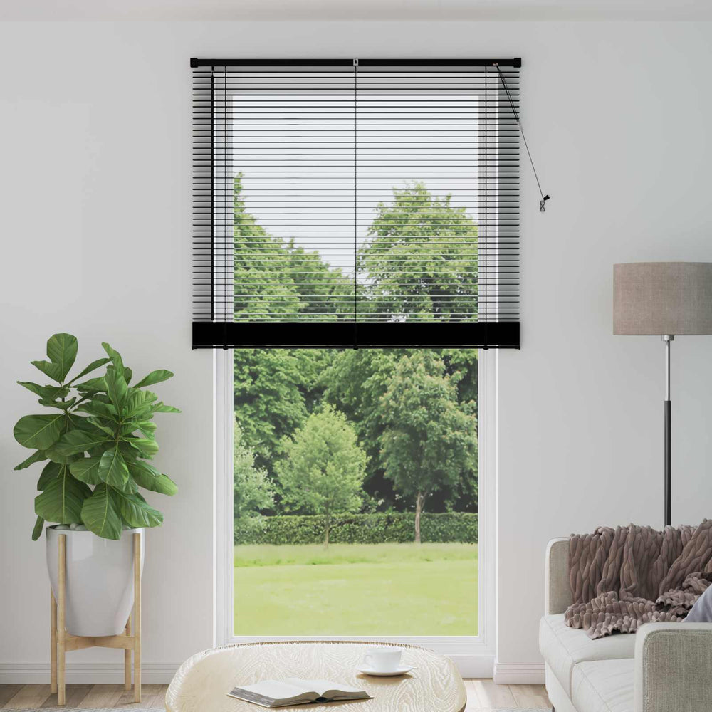 Vidaxl venetiaanse blind verstelbaar zwart 213 x 120 cm pvc
