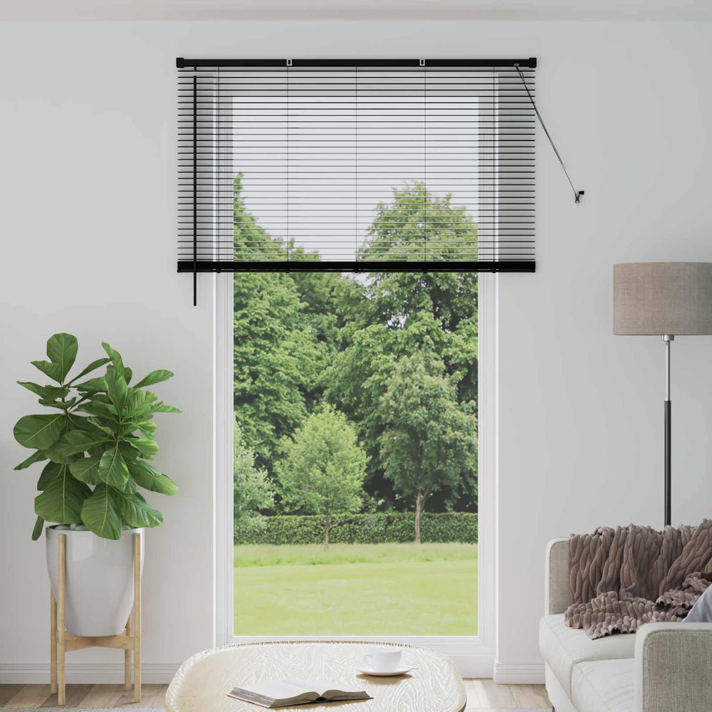 Vidaxl venetiaanse blind verstelbaar zwart 213 x 140 cm pvc
