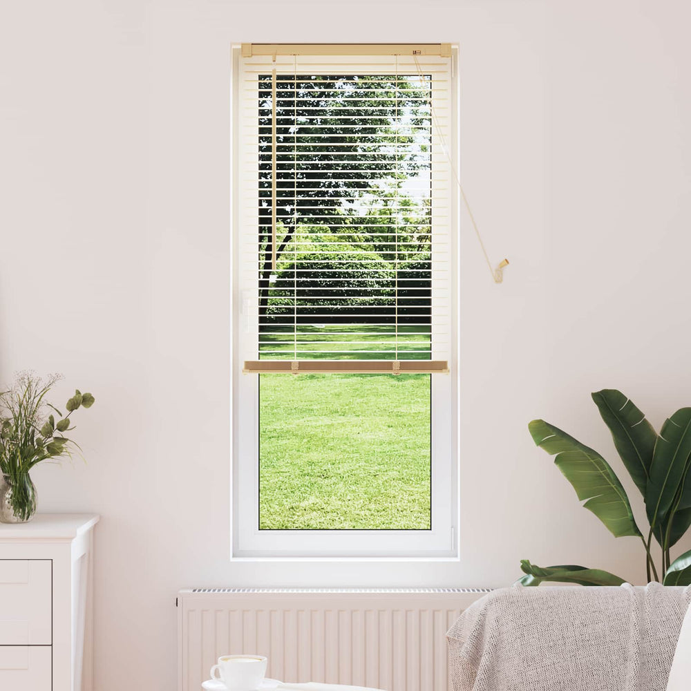 Vidaxl venetiaanse blind lichtbruin met patroon 150 x 50 cm pvc