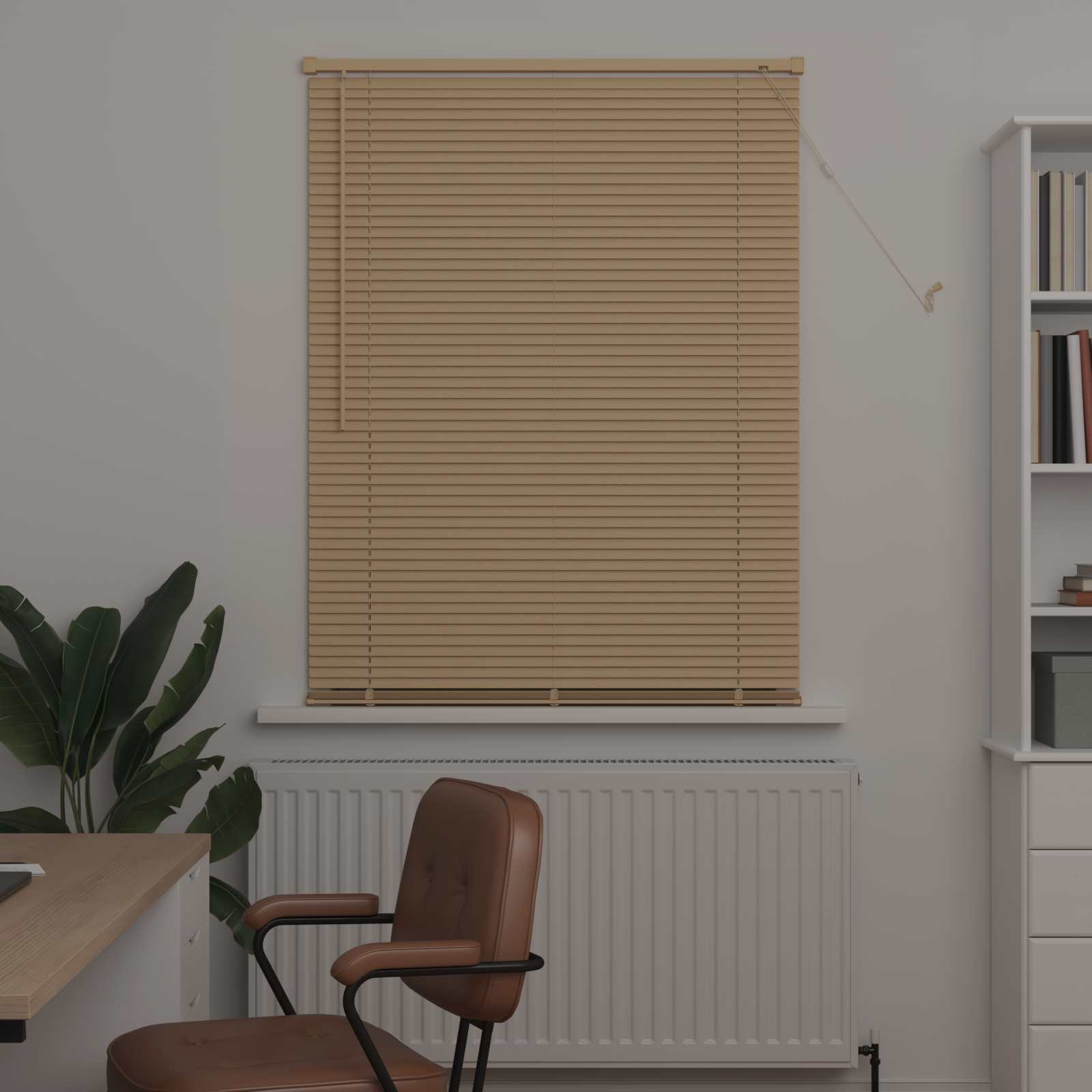 Vidaxl venetiaanse blind lichtbruin met patroon 150 x 80 cm pvc