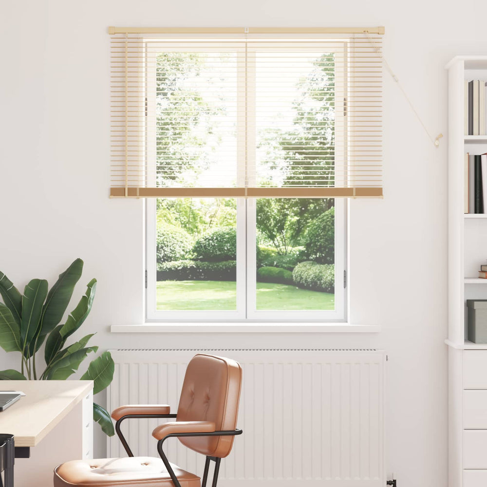 Vidaxl venetiaanse blind lichtbruin met patroon 150 x 120 cm pvc