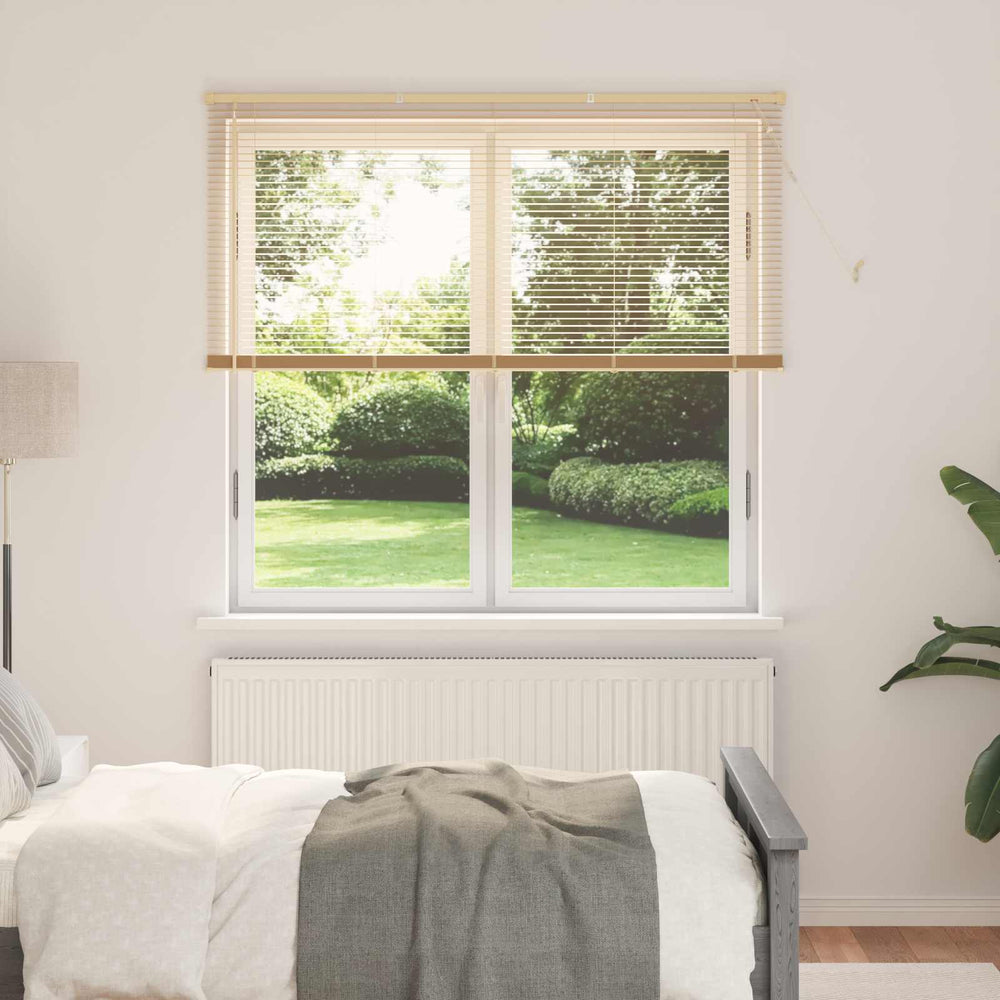 Vidaxl venetiaanse blind lichtbruin met patroon 150 x 140 cm pvc