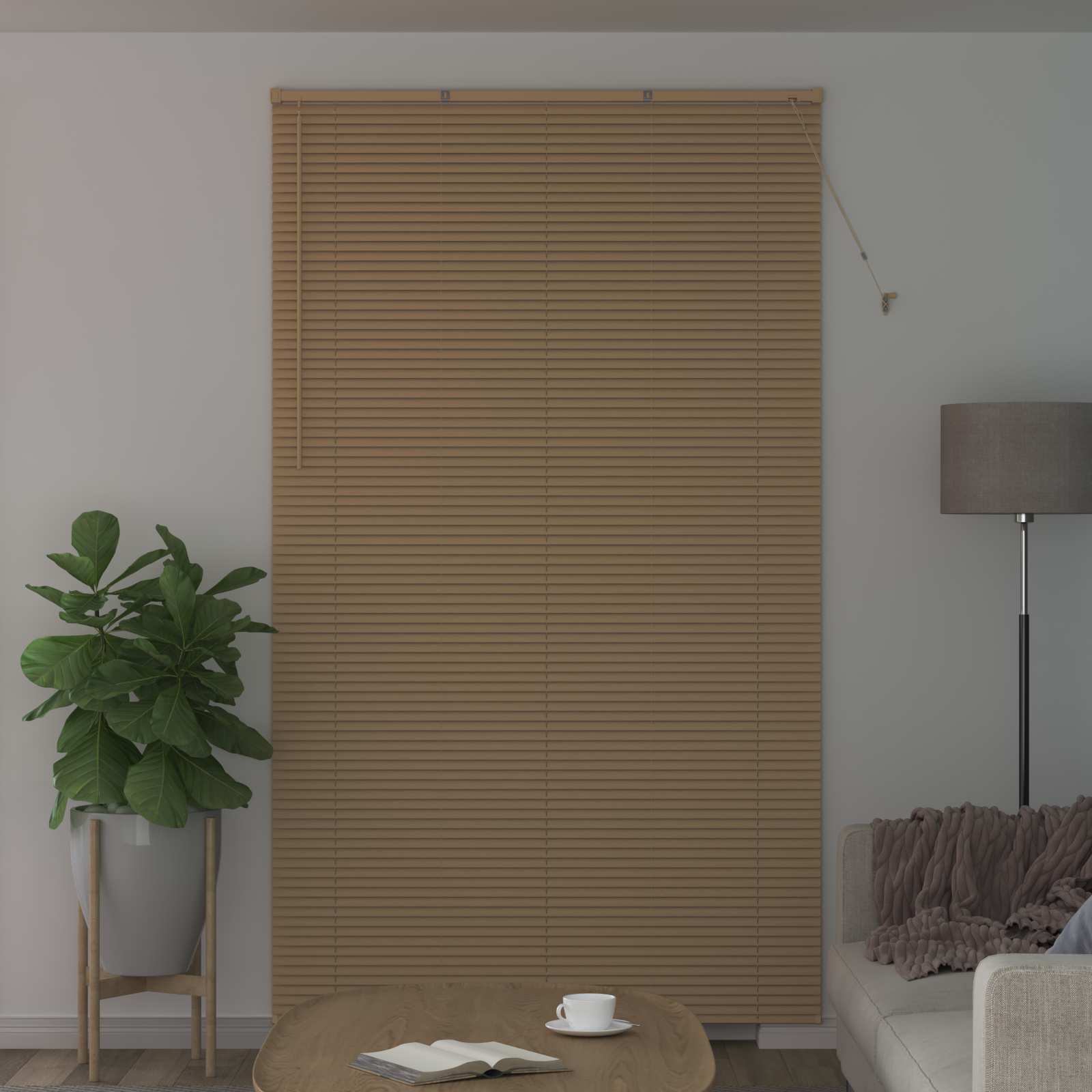 Vidaxl venetiaanse blind lichtbruin met patroon 213 x 160 cm pvc