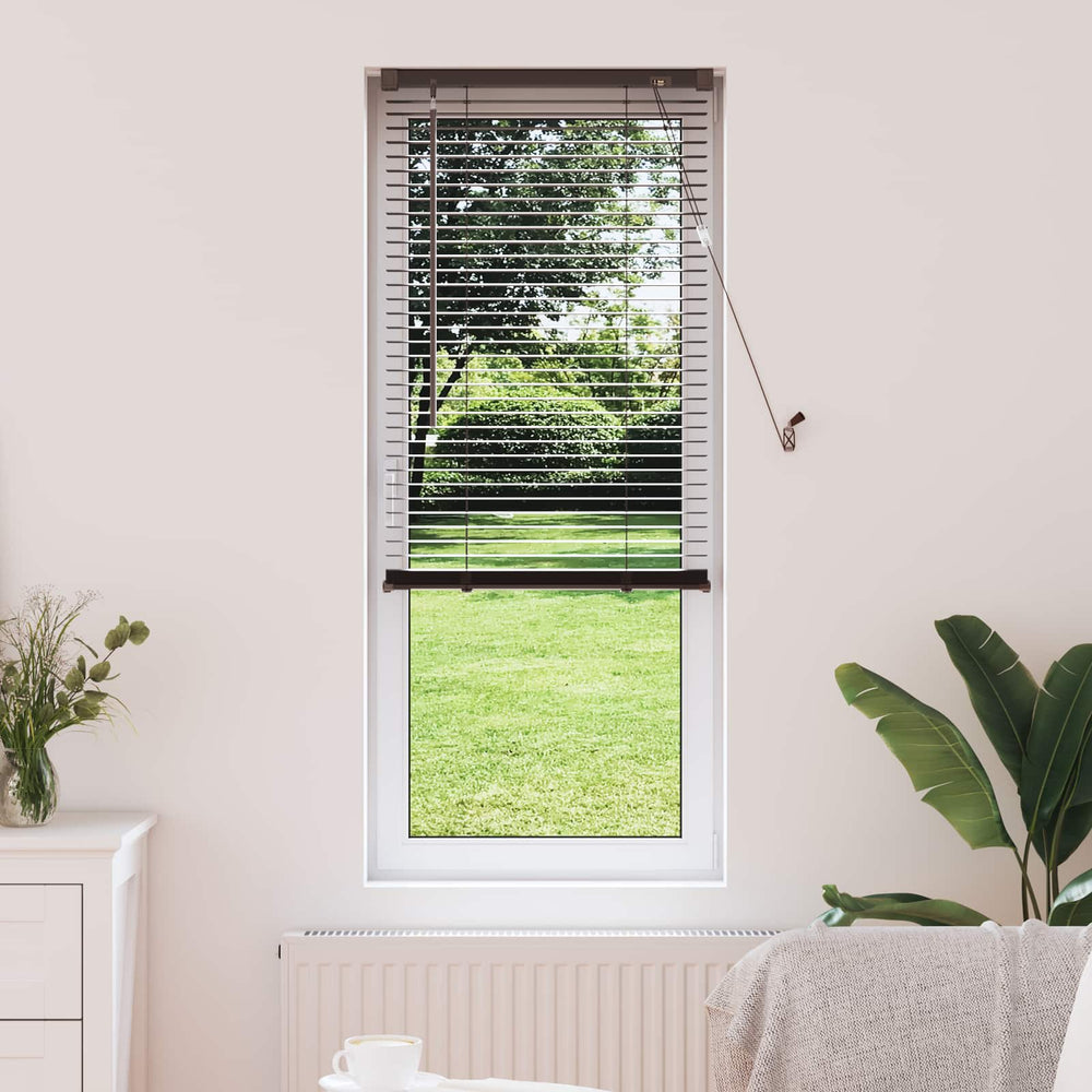 Vidaxl venetiaanse blind donkerbruin met patroon 150 x 60 cm pvc
