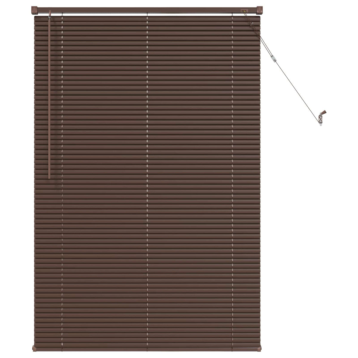 Vidaxl venetiaanse jaloezie donkerbruin met patroon 150 x 70 cm 25 mm