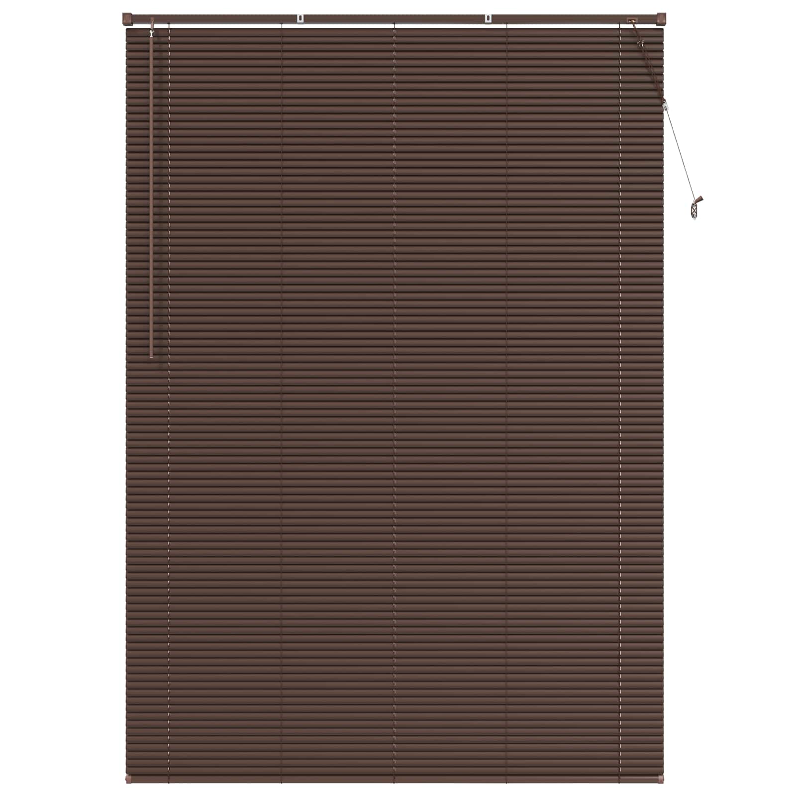 Vidaxl venetiaanse blind donkerbruin met patroon 213 x 150 cm pvc