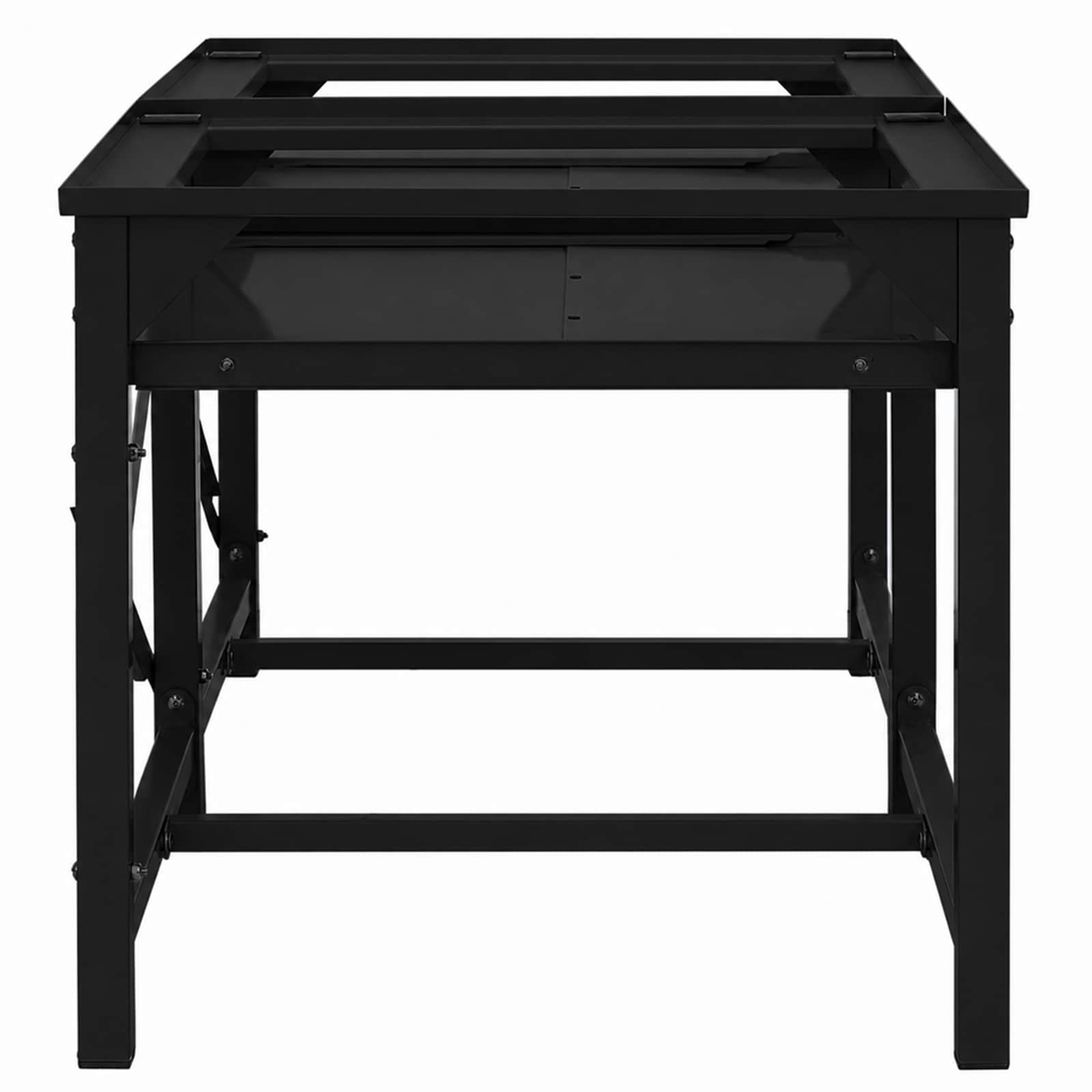 Vidaxl wasmachineverhoger 2 st zwart 120 x 56 x 52 cm staal