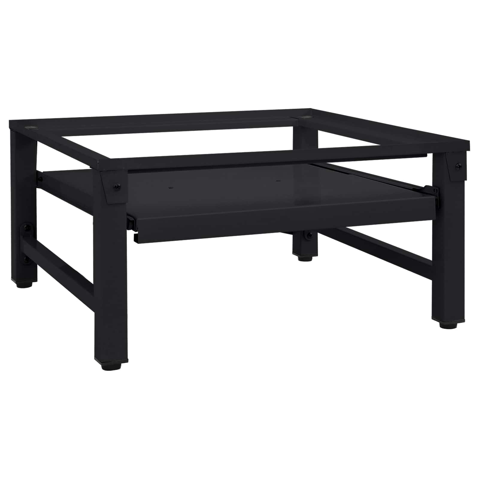 Vidaxl wasmachineverhoger zwart 62 x 60,5 x 32,5 cm staal