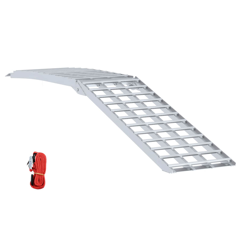 Vidaxl motorcycle ramp 680 kg zilver 230 x 44 x 5 cm aluminium