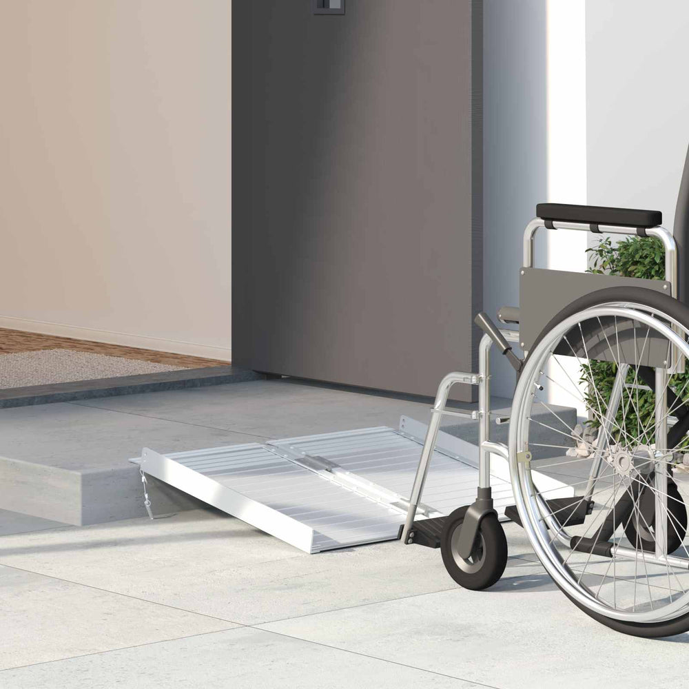 Vidaxl rolstoelhelling 270 kg zilver 62 x 73 x 5 cm aluminium