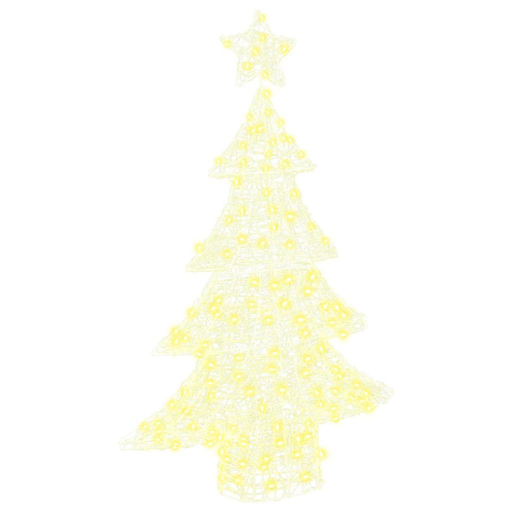 Vidaxl kerstboom met 100 led warmwit 120 cm acryl