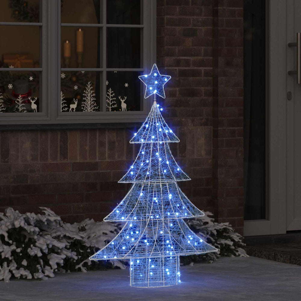 Vidaxl kerstboom met 100 led blauw 120 cm acryl