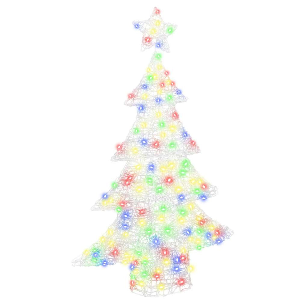 Vidaxl kerstboom met 100 led multikleur 120 cm acryl