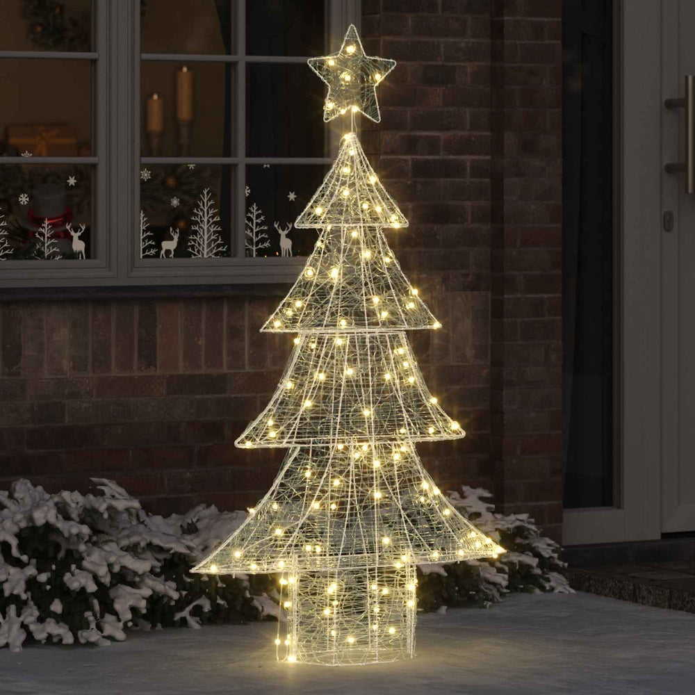 Vidaxl kerstboom met 160 led warmwit 150 cm acryl
