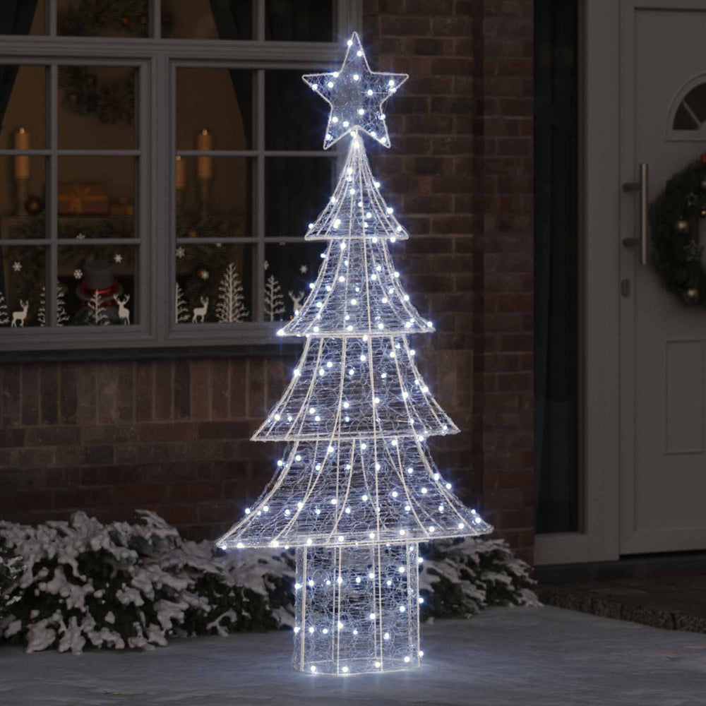 Vidaxl kerstboom met 240 led koudwit 180 cm acryl
