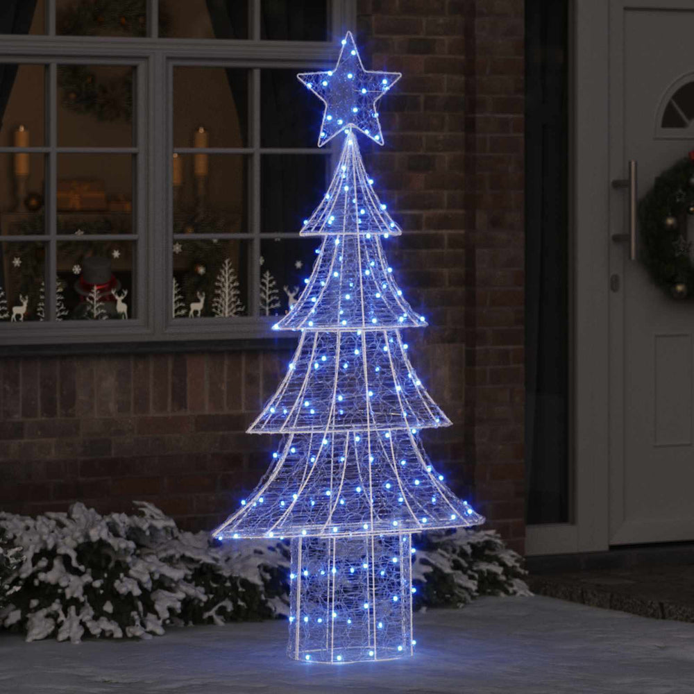 Vidaxl kerstboom met 240 led blauw 180 cm acryl