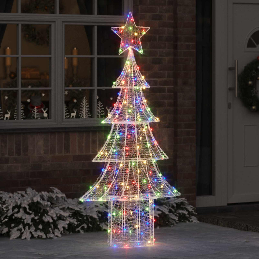 Vidaxl kerstboom met 240 led multikleur 180 cm acryl