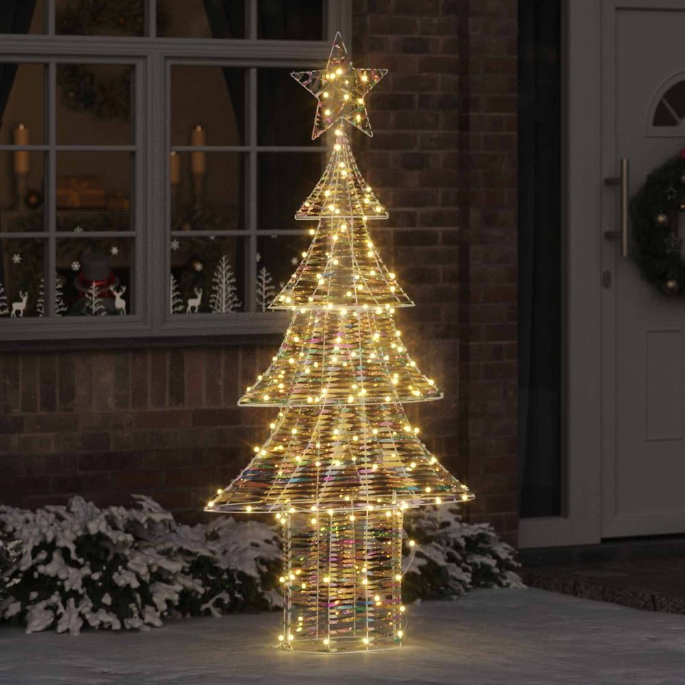 Vidaxl kerstboom met 240 led warmwit 181 cm pet