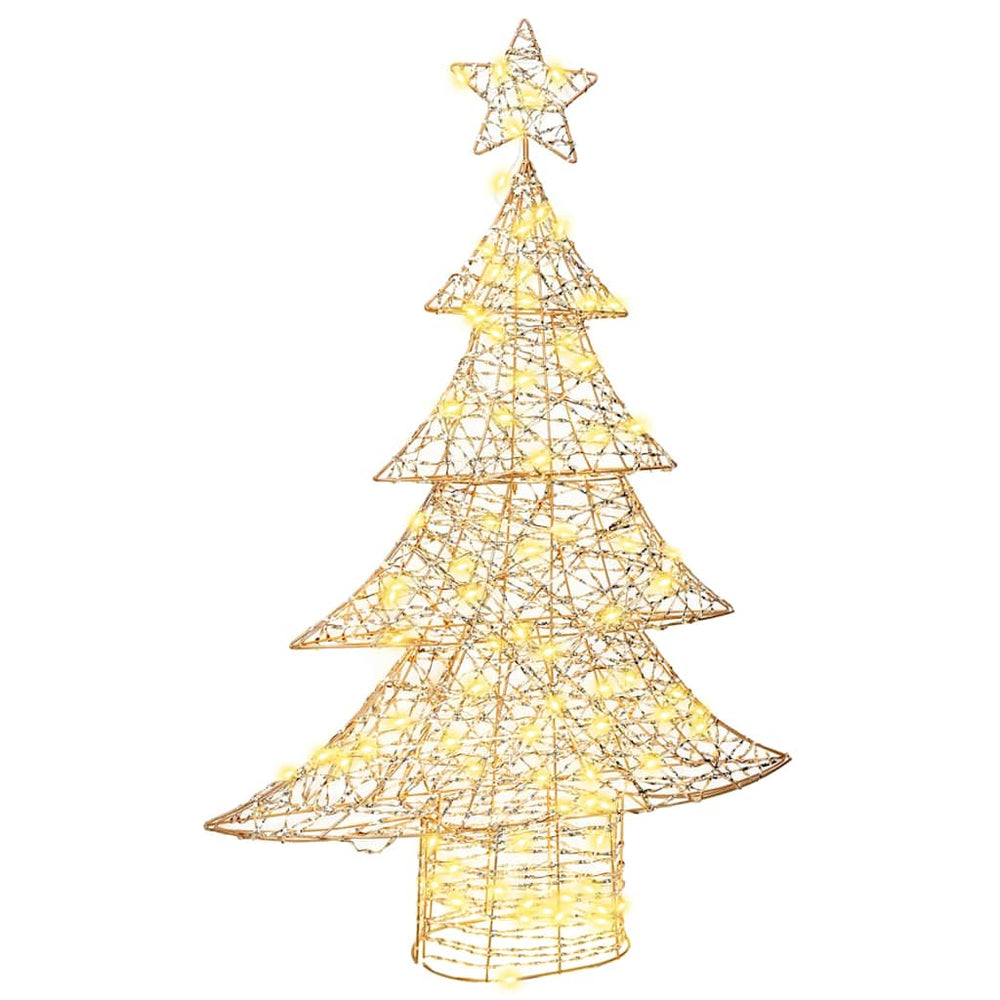Vidaxl kerstboom met 120 led warmwit 120,5 cm pet