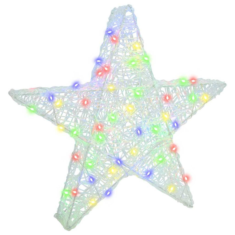 Vidaxl 3d ster met 50 led multikleur 55 x 53,5 x 10 cm acryl