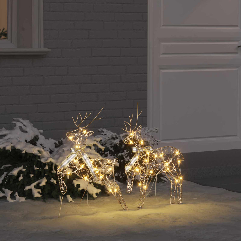 Vidaxl led rendieren met 40 led 2 pcs warmwit pet