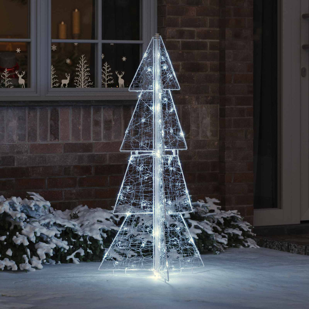 Vidaxl kerstboom met 100 led koud wit 120 cm acryl