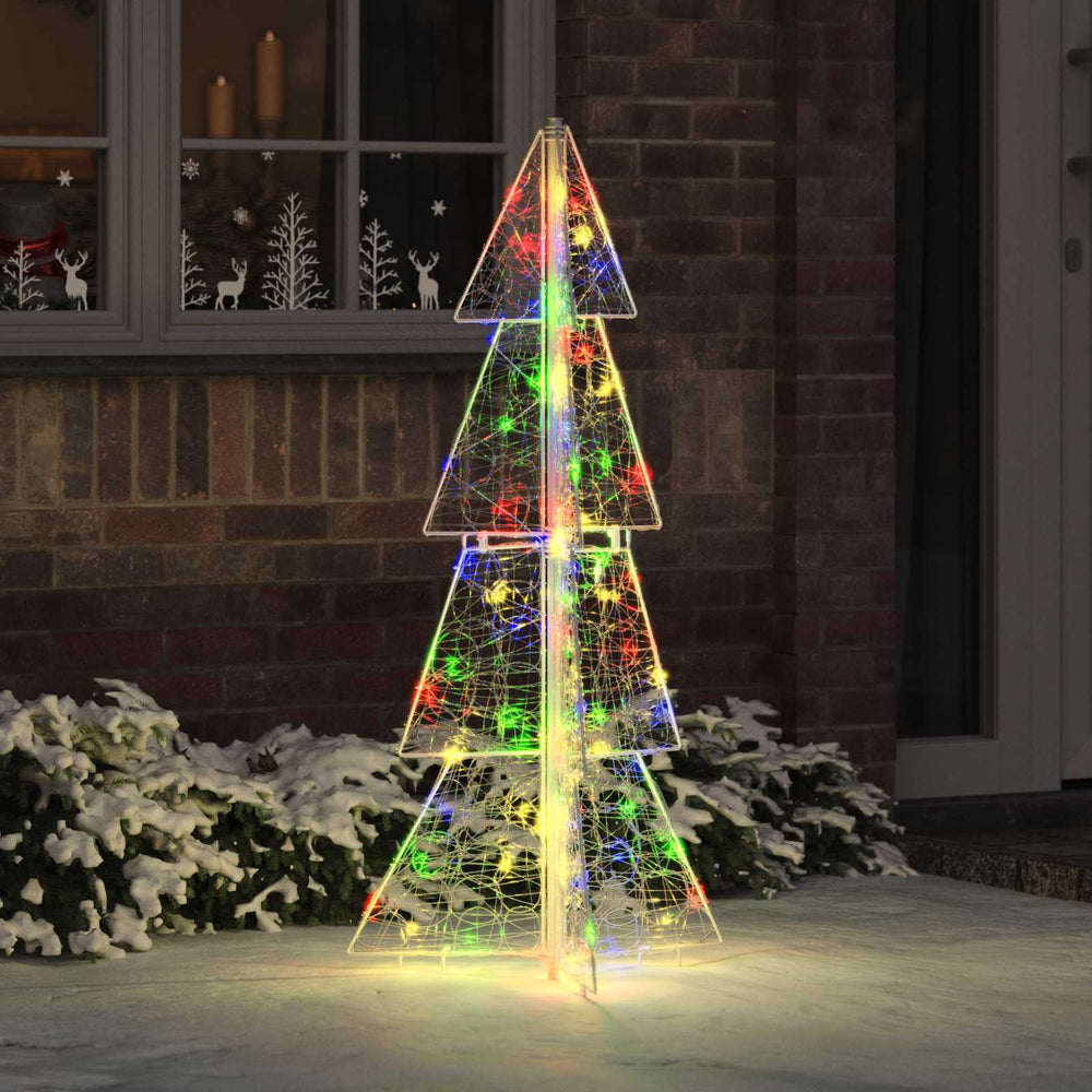 Vidaxl kerstboom met 100 led multikleur 120 cm acryl