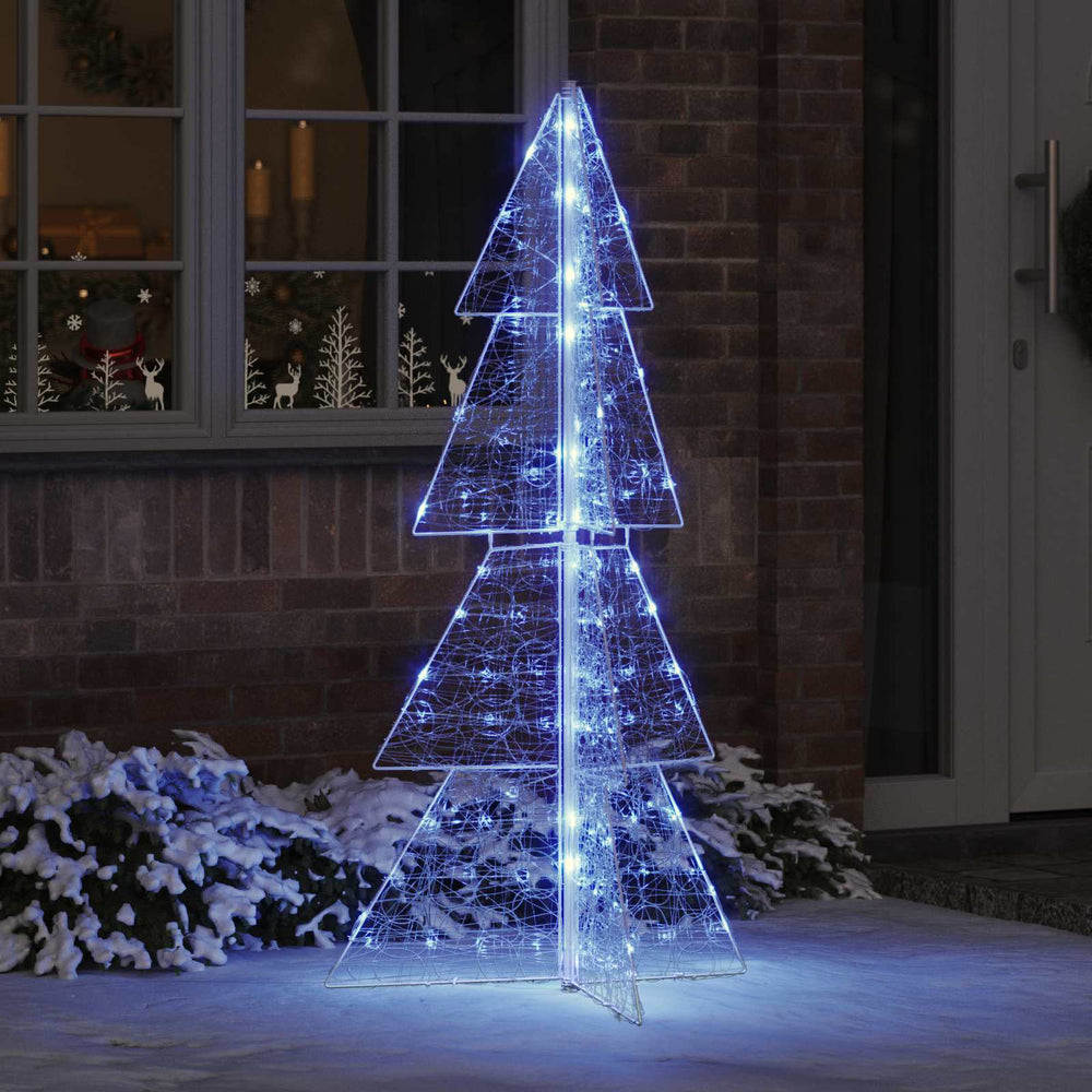 Vidaxl kerstboom met 160 led blauw 150 cm acryl