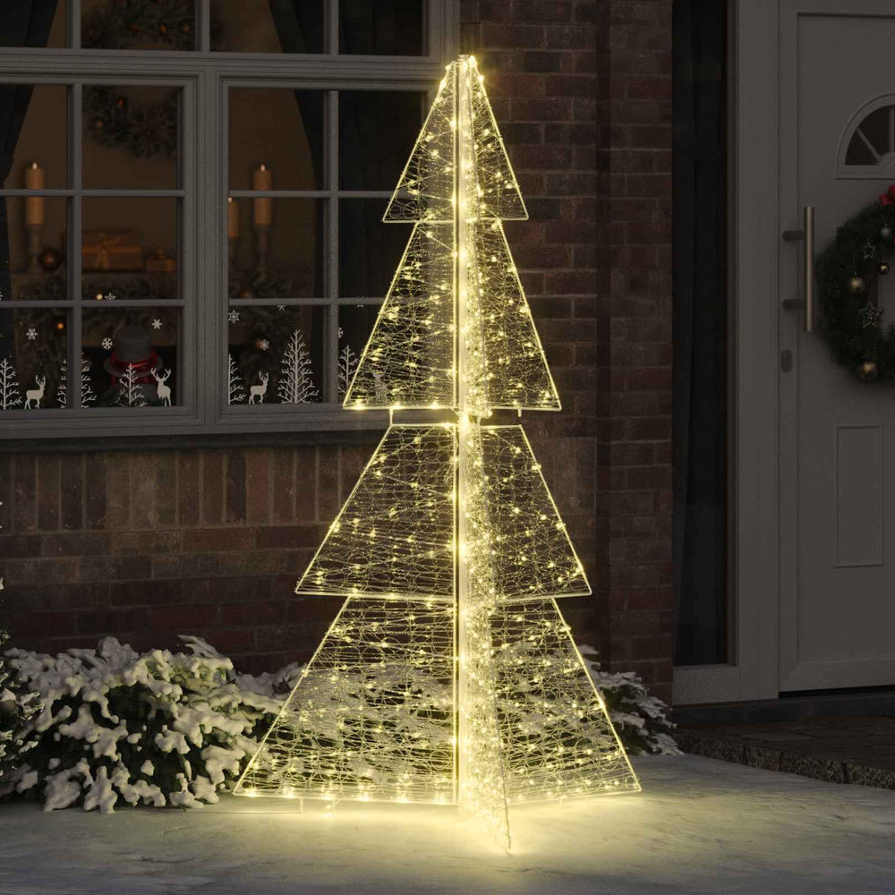 Vidaxl kerstboom met 240 led warmwit 180 cm acryl