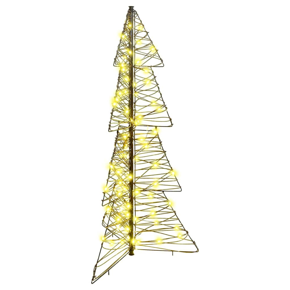 Vidaxl kerstboom met 100 led warmwit 120 cm rattan