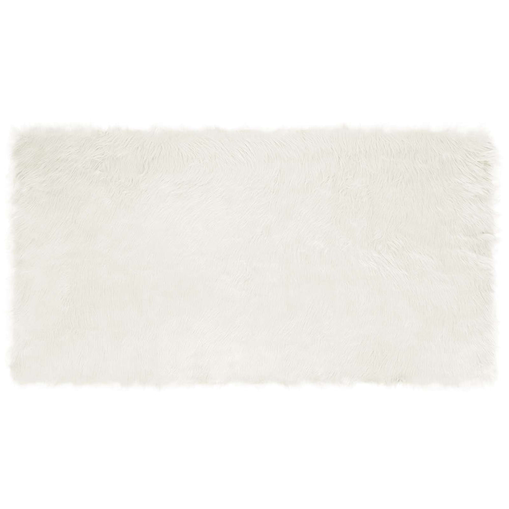 Vidaxl nep schapenvacht tapijt tafalla wit 80 x 150 cm polyester