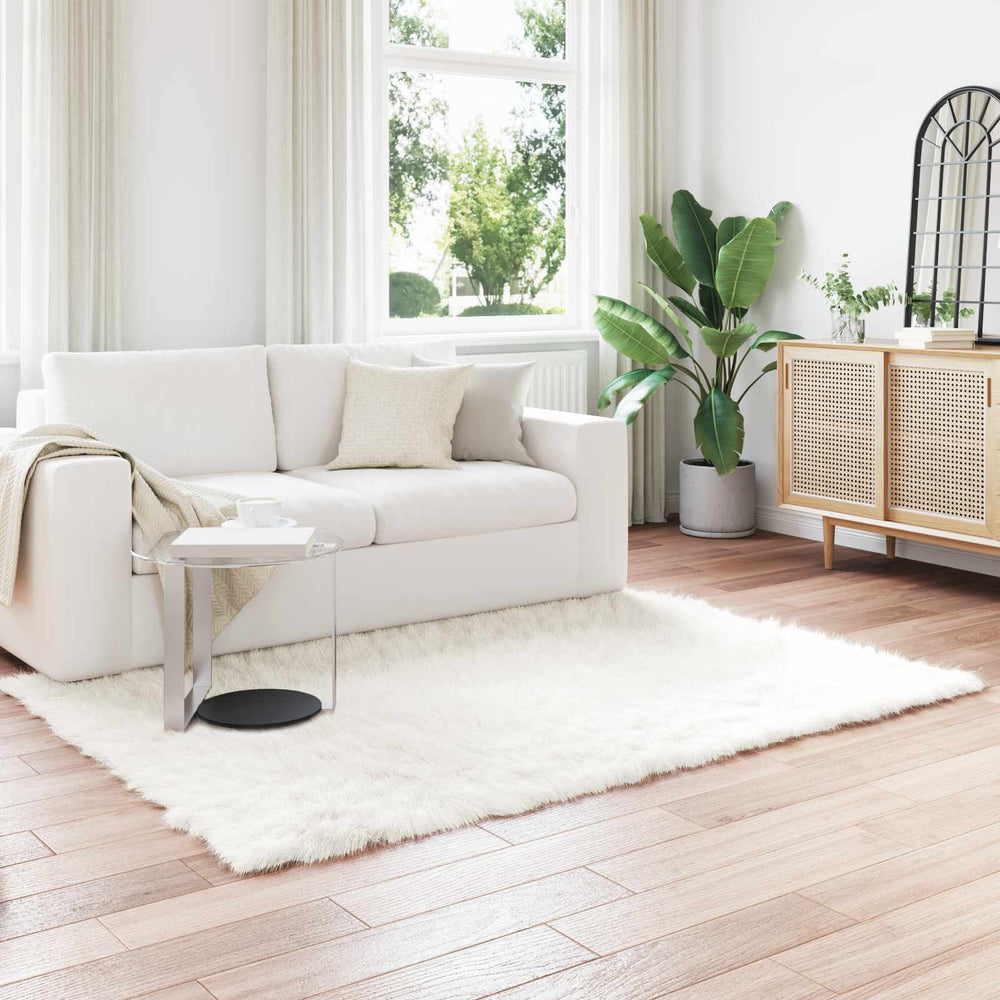 Vidaxl nep schapenvacht tapijt tafalla wit 160 x 230 cm polyester