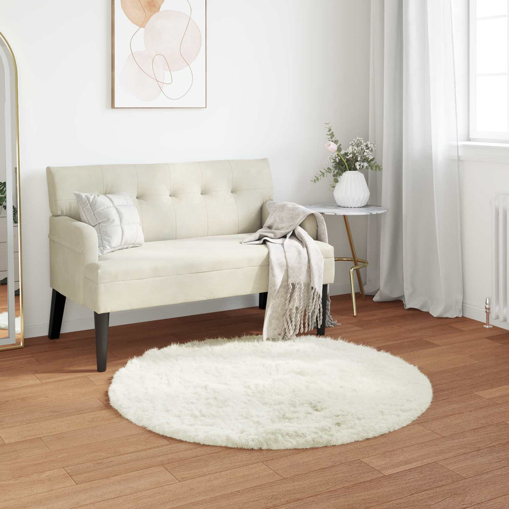 Vidaxl nep schapenvacht tapijt tafalla wit ø 80 cm polyester
