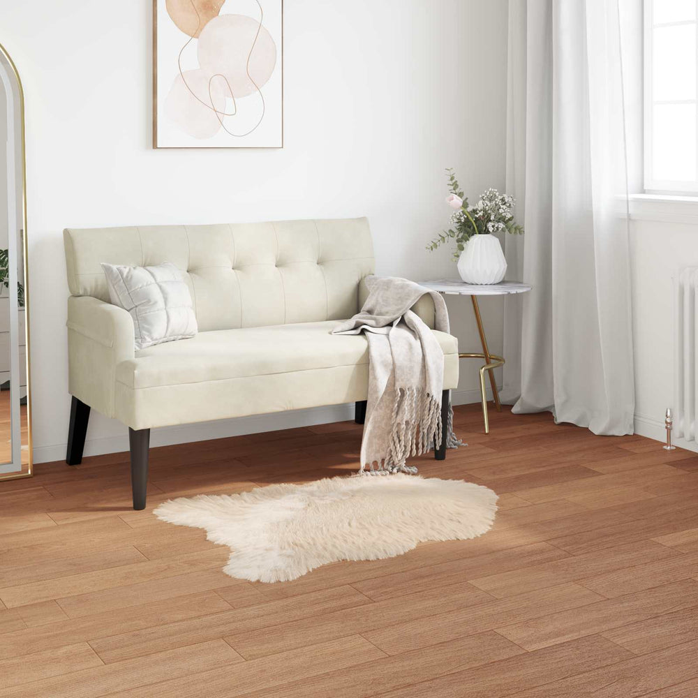 Vidaxl nep schapenvacht tapijt tafalla beige 50 x 80 cm polyester