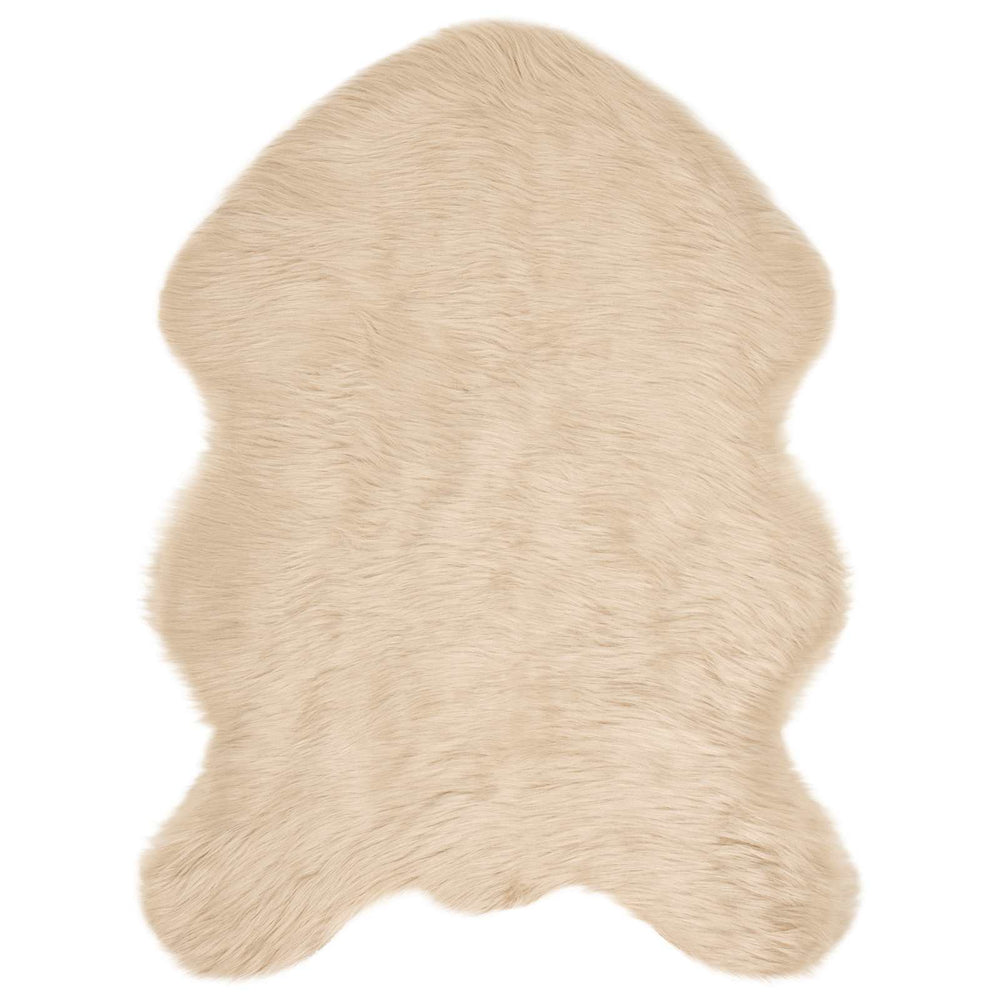 Vidaxl nep schapenvacht tapijt tafalla beige 80 x 120 cm polyester