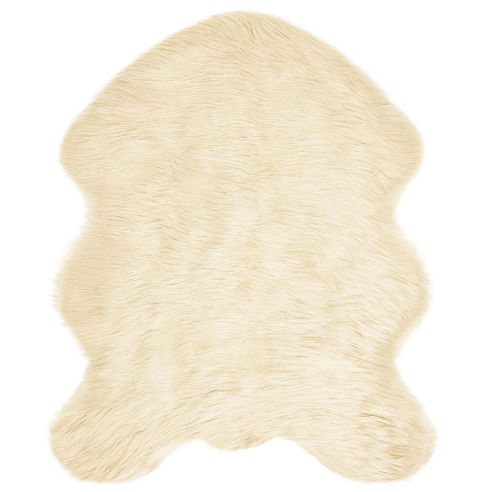 Vidaxl nep schapenvacht tapijt tafalla crème 50 x 80 cm polyester