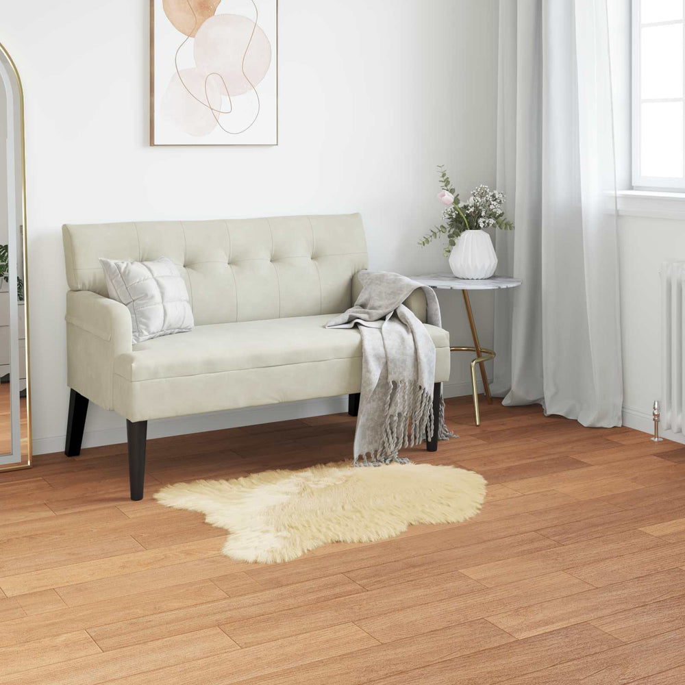 Vidaxl nep schapenvacht tapijt tafalla crème 60 x 90 cm polyester