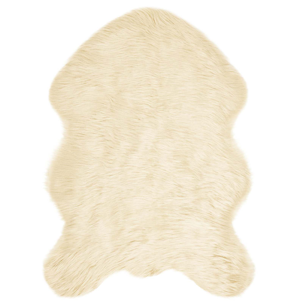 Vidaxl nep schapenvacht tapijt tafalla crème 60 x 90 cm polyester