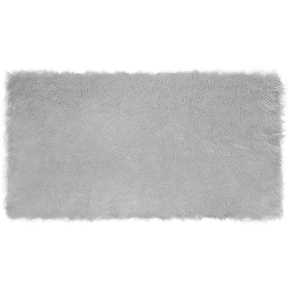 Vidaxl nep schapenvacht tapijt tafalla grijs 80 x 150 cm polyester