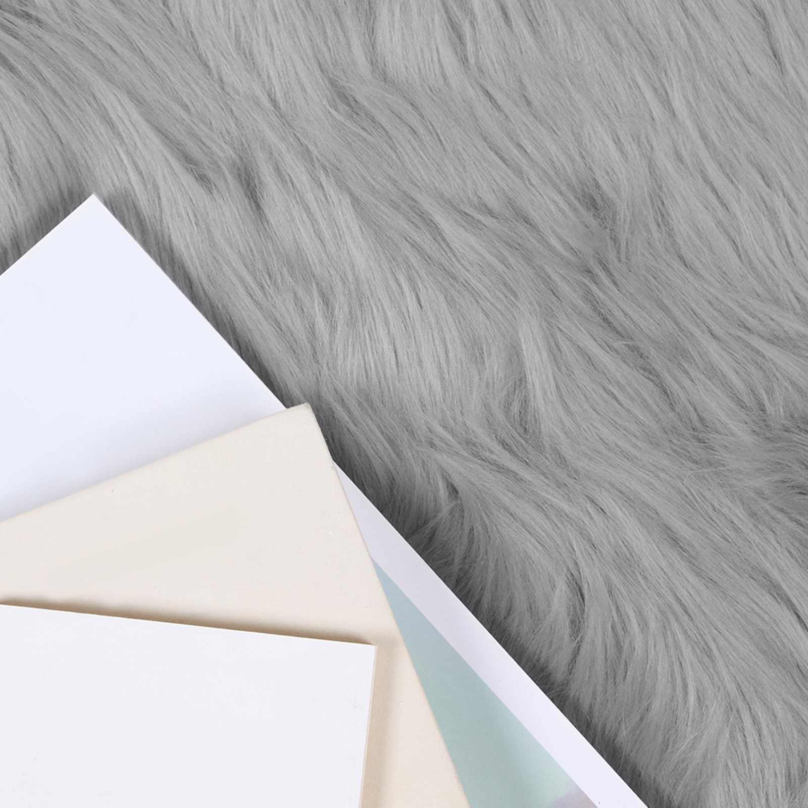 Vidaxl nep schapenvacht tapijt tafalla grijs 120 x 170 cm polyester