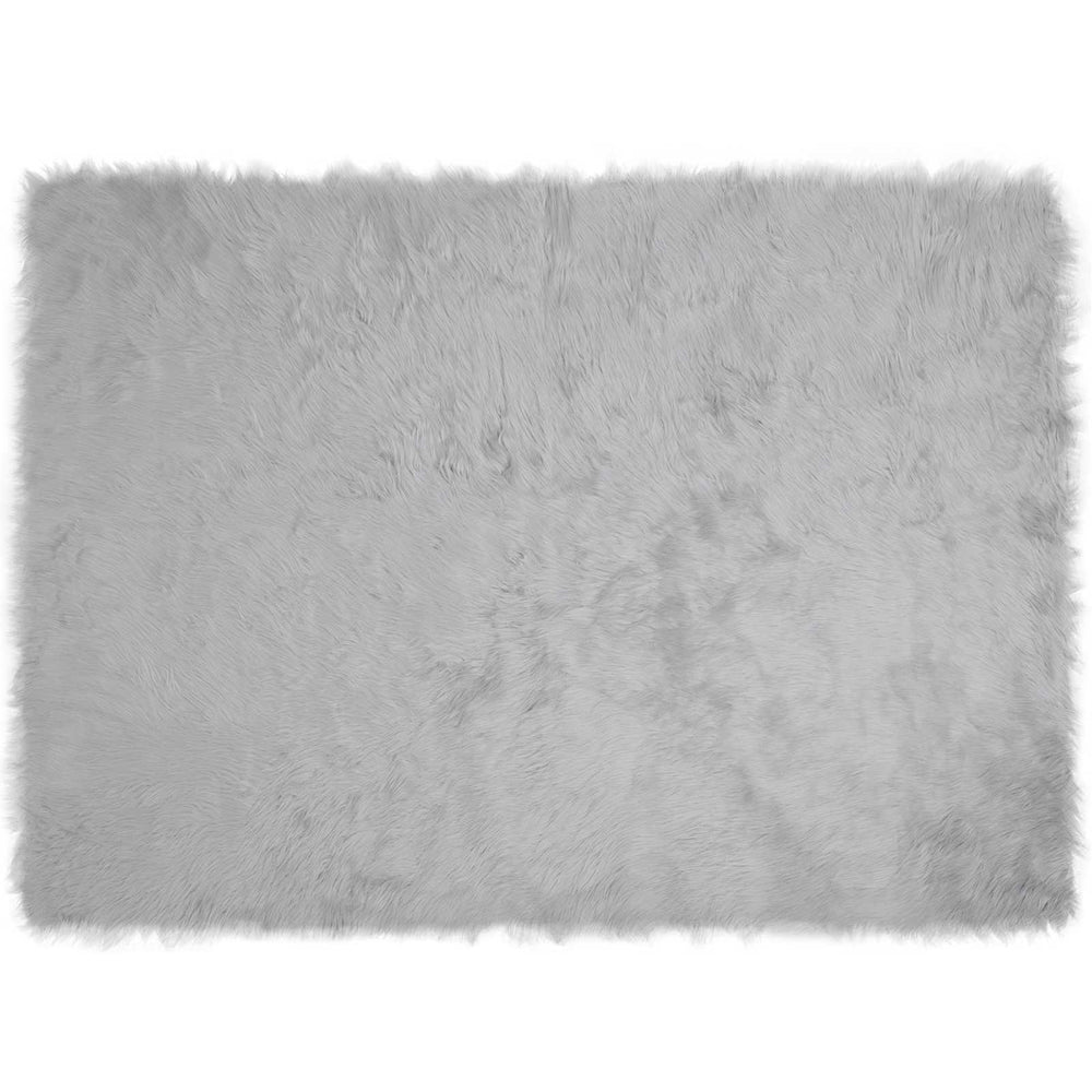 Vidaxl nep schapenvacht tapijt tafalla grijs 160 x 230 cm polyester